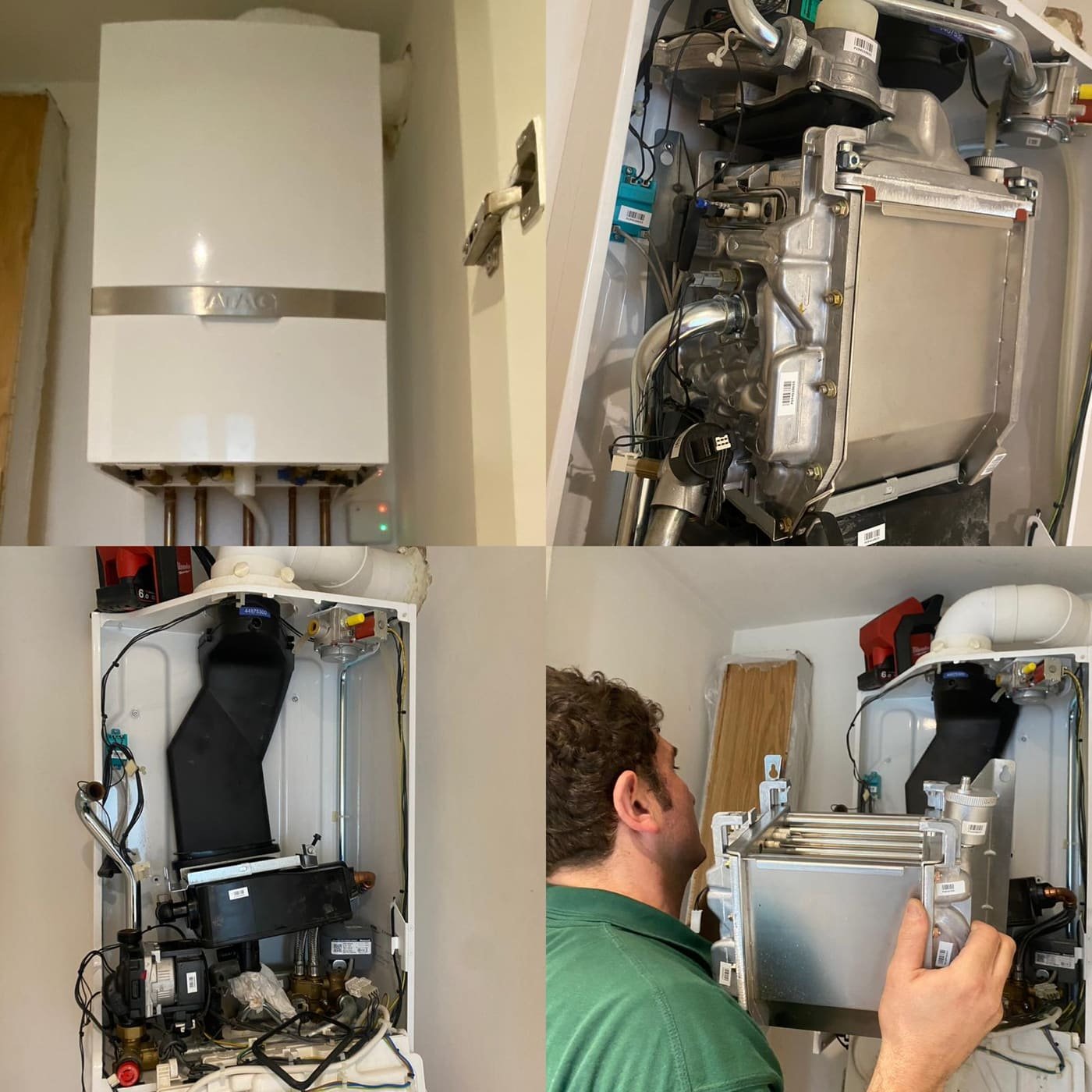ATAG combi boiler installation and internal service work